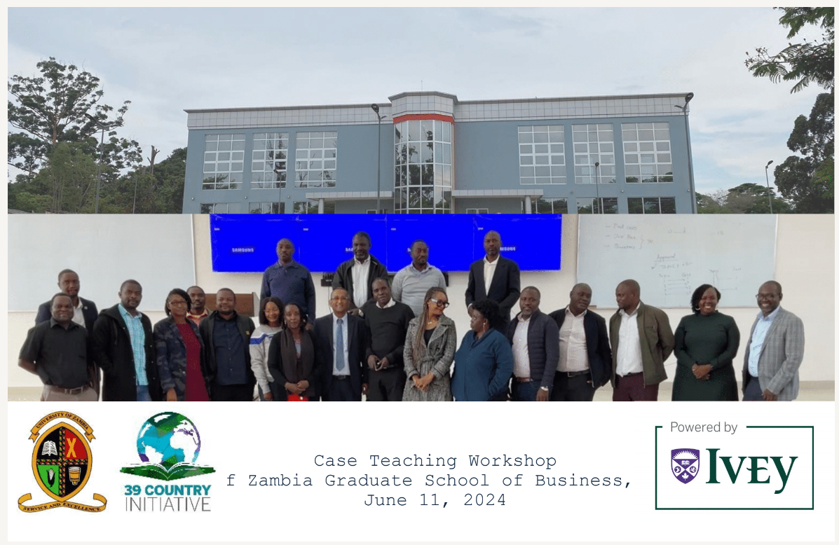 Group photo at University of Zambia Graduate School of Business