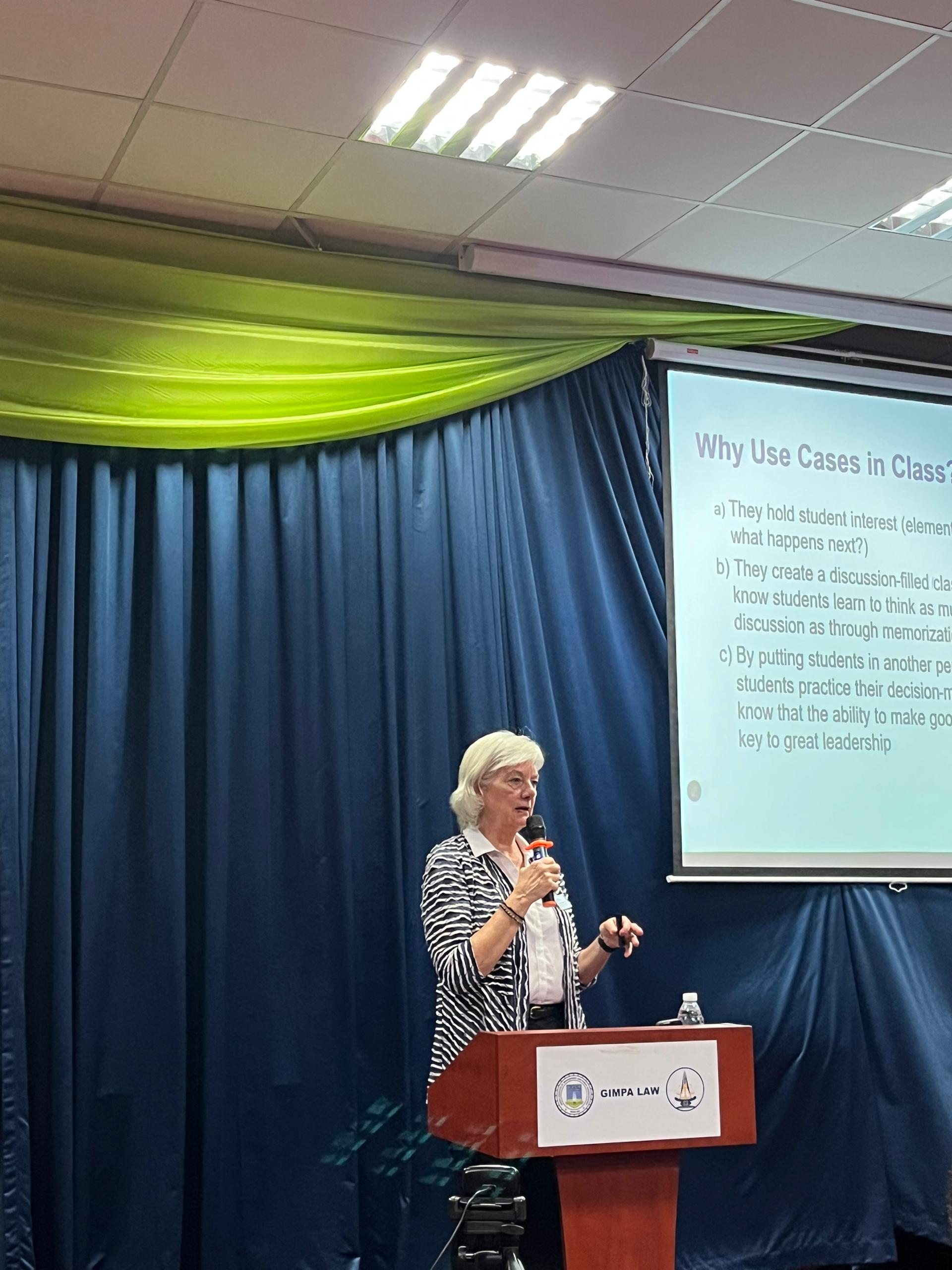 Professor Iris Berdrow leading workshop at GIMPA 2