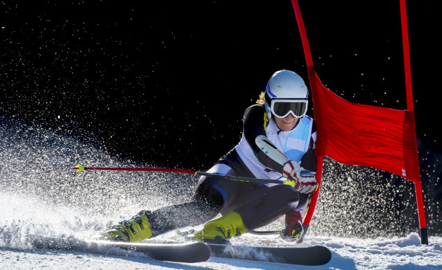 Woman skiing