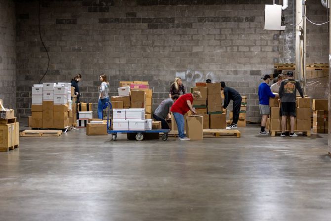 St. Louis Shipment in warehouse