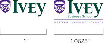 Correct sizing for logos