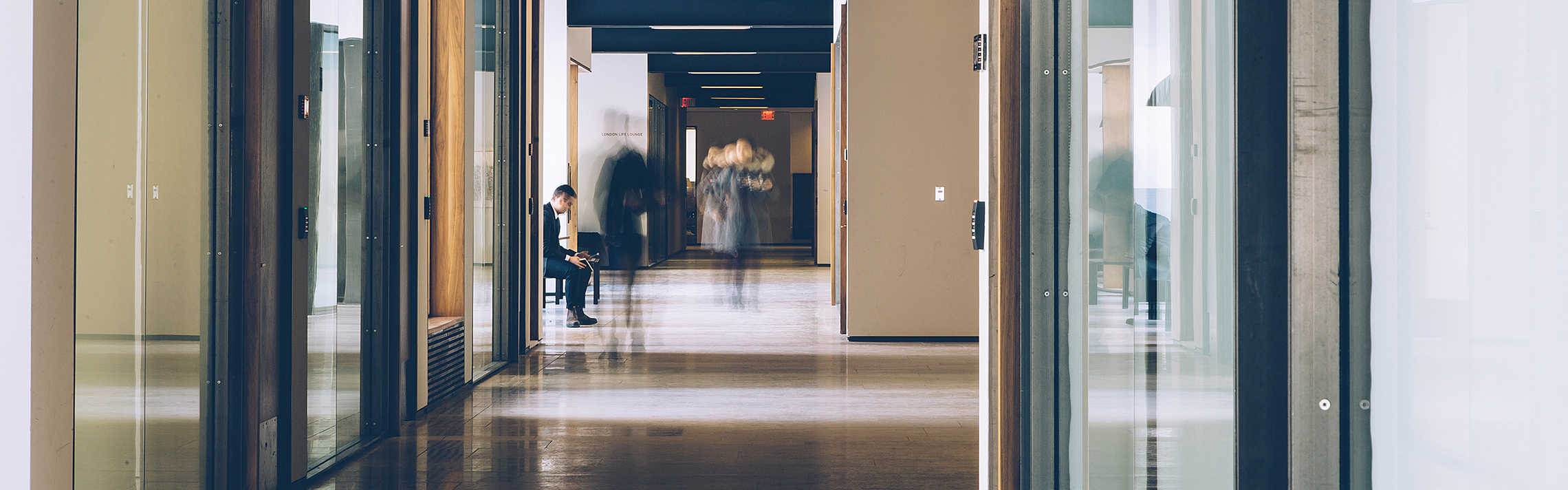 A picture of the inner hallway at Ivey Business School.