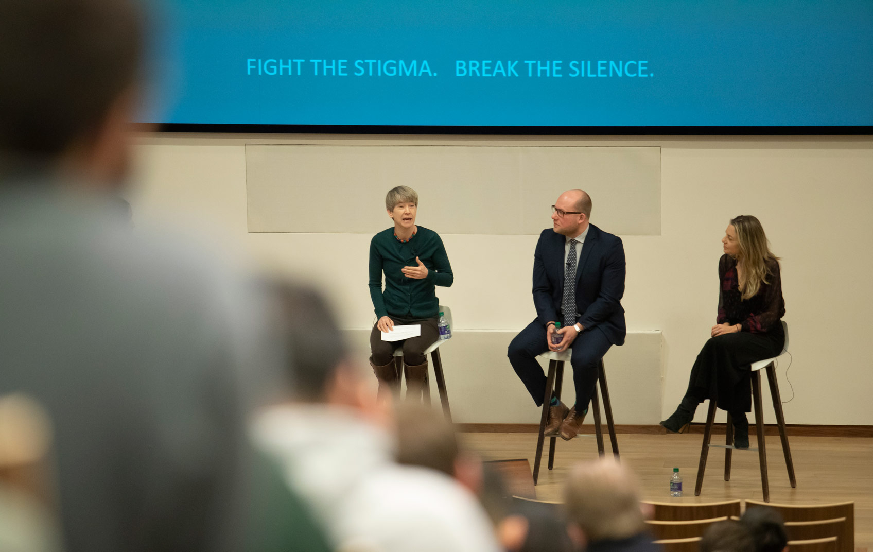 The panel speakers in the BMO Auditorium.