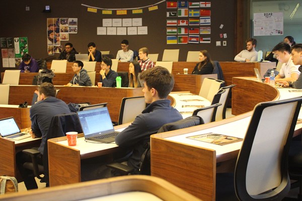 Students in a classroom