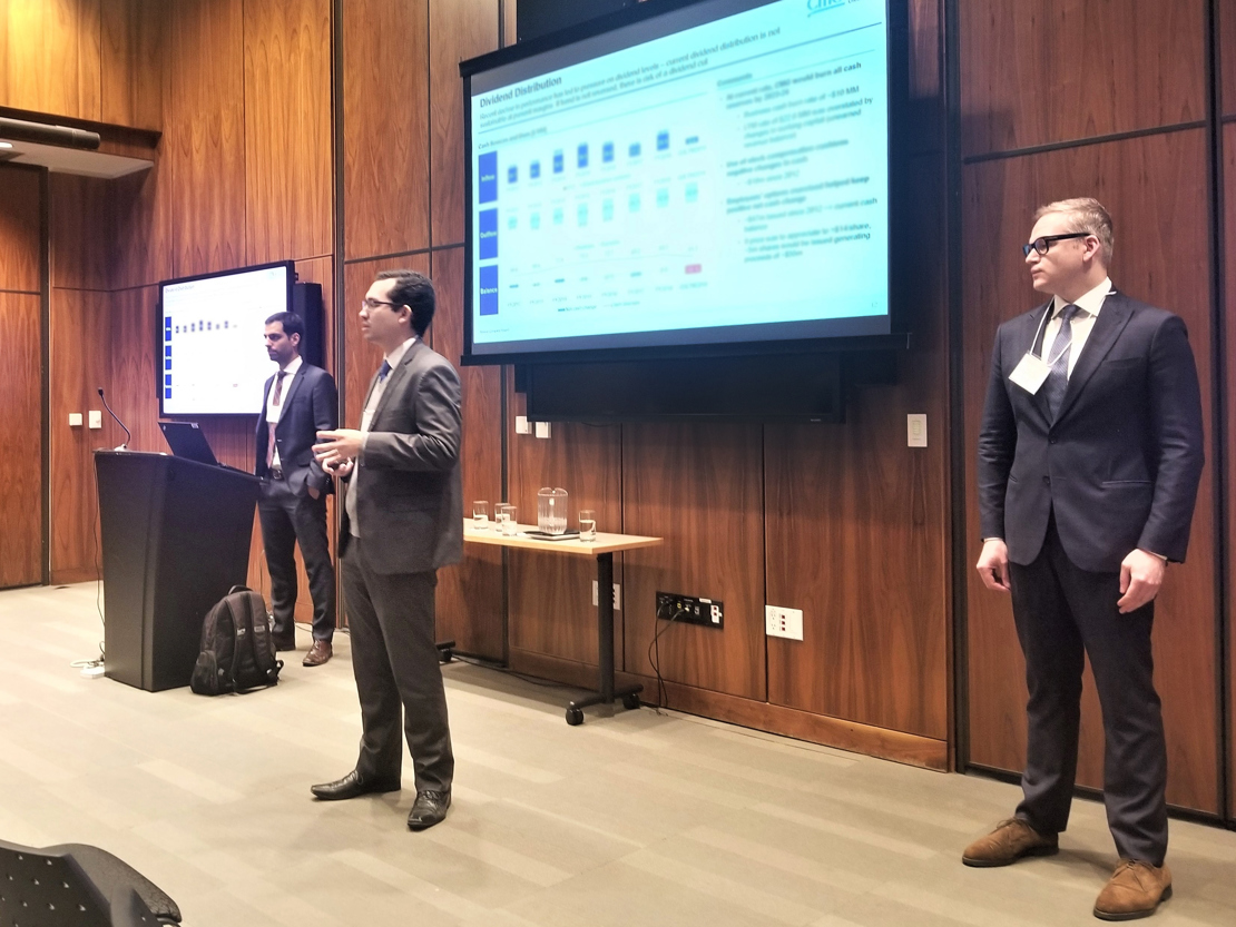 Rotman School of Management team presenting their valuation