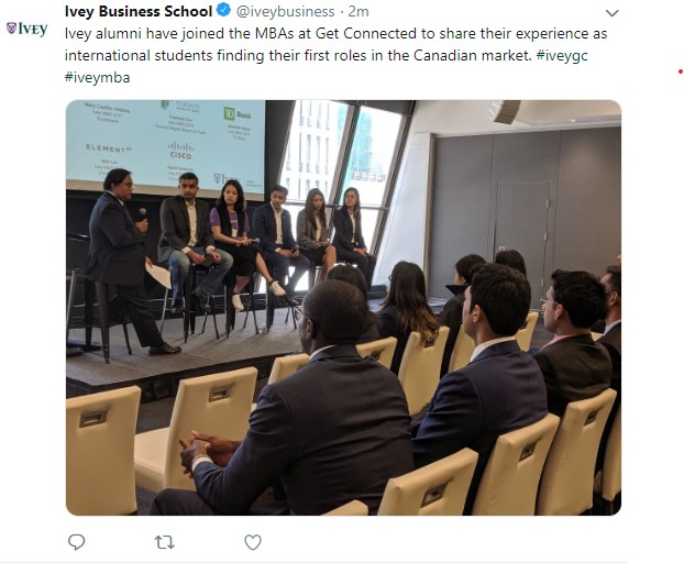 Ivey Business School Twitter tweet screenshot