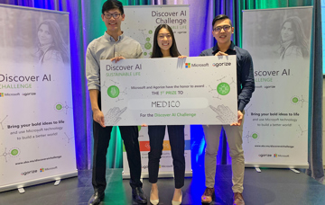 HBA students design winning app for Microsoft AI Challenge