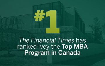 Ivey’s MBA is top in Canada in Financial Times ranking