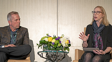 Mary Crossan speaking at an event