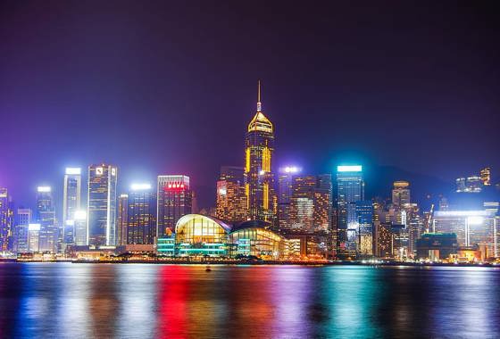 Hong Kong Convention Centre City Skyline