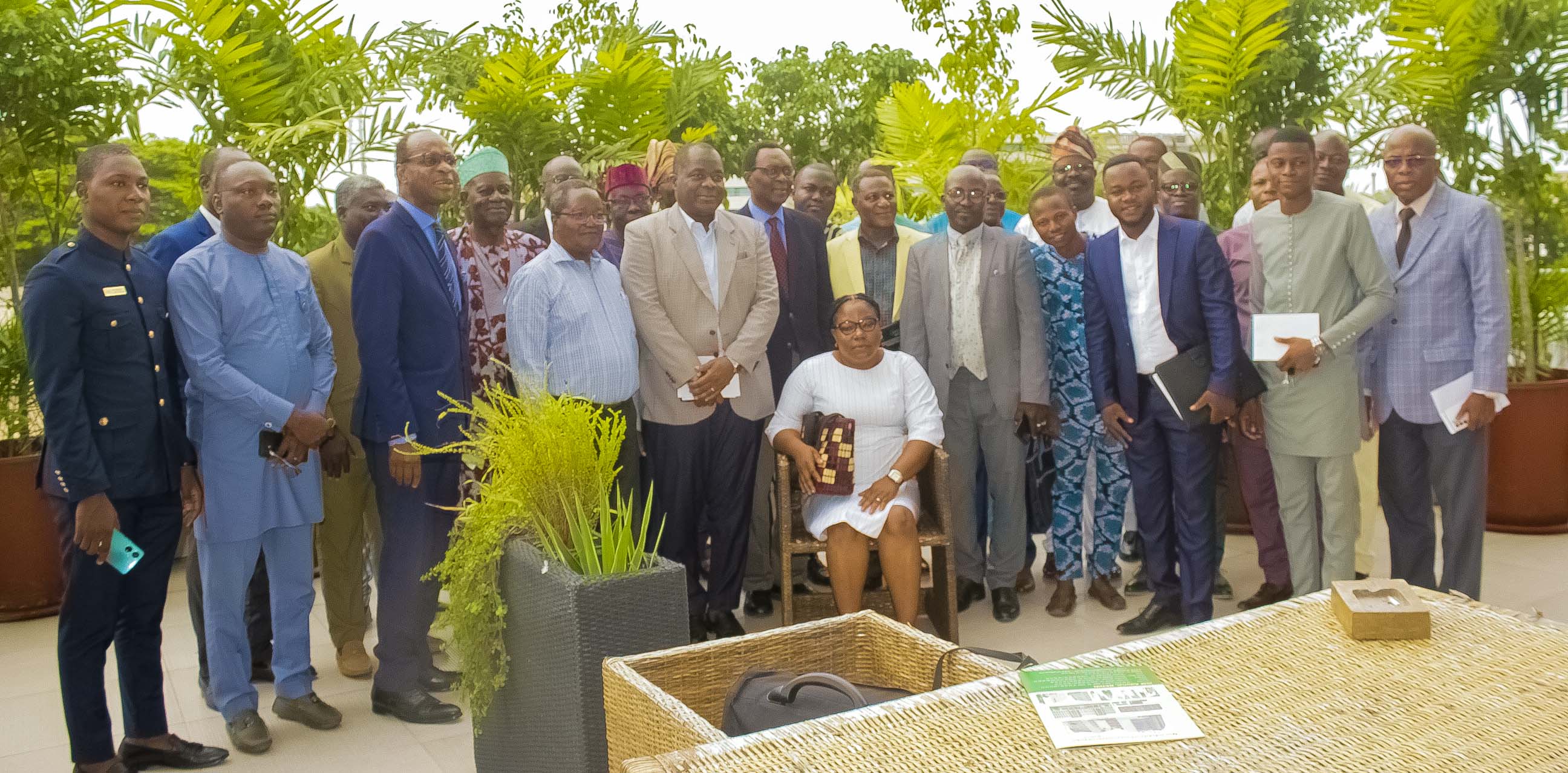 Group photo of local business school Deans at information session for 39 Country Initiative in Benin