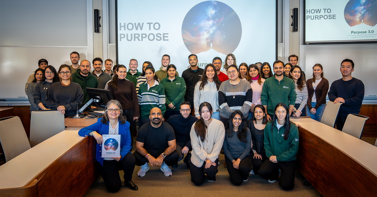 MBA students at the Purpose 3.0 Workshop