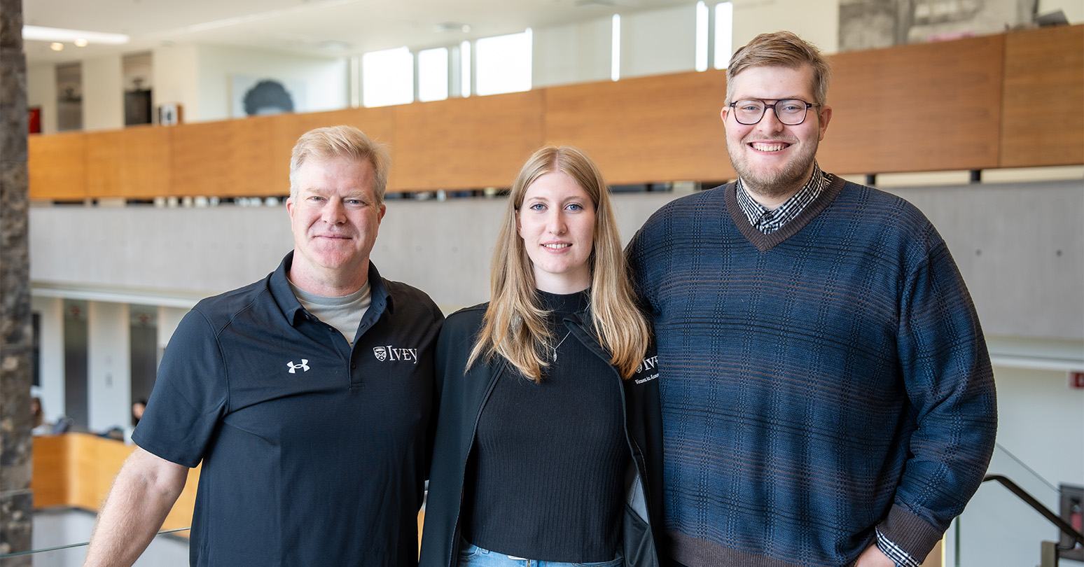 L-r: Ken Milne, Zoe Milne, and Ethan Milne