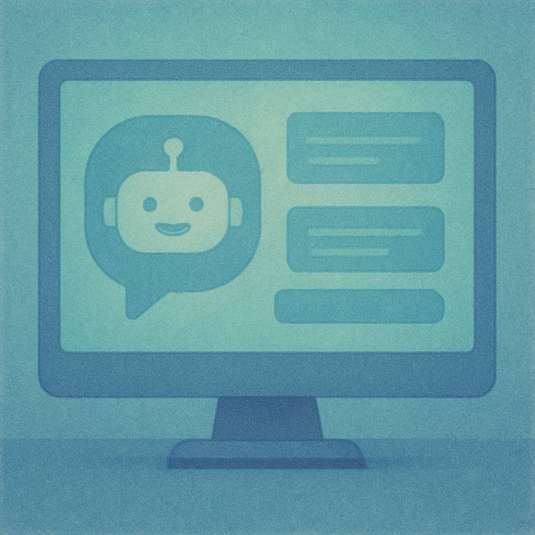 Chatbot Conversation On Monitored Screen (1)