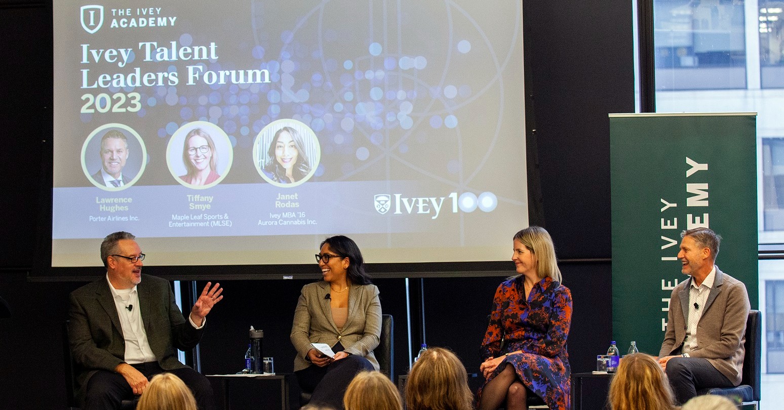 Ivey Talent Leaders Forum - L-r: David Loree, Janet Rodas, Tiffany Smye, and Lawrence Hughes