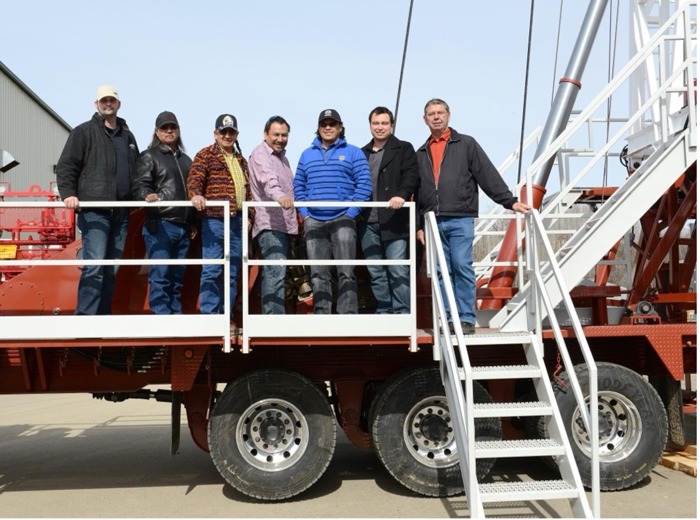 Latimer and team who navigated and secured a service rig joint venture project