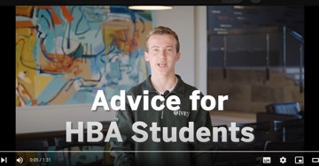 Advice for HBA students