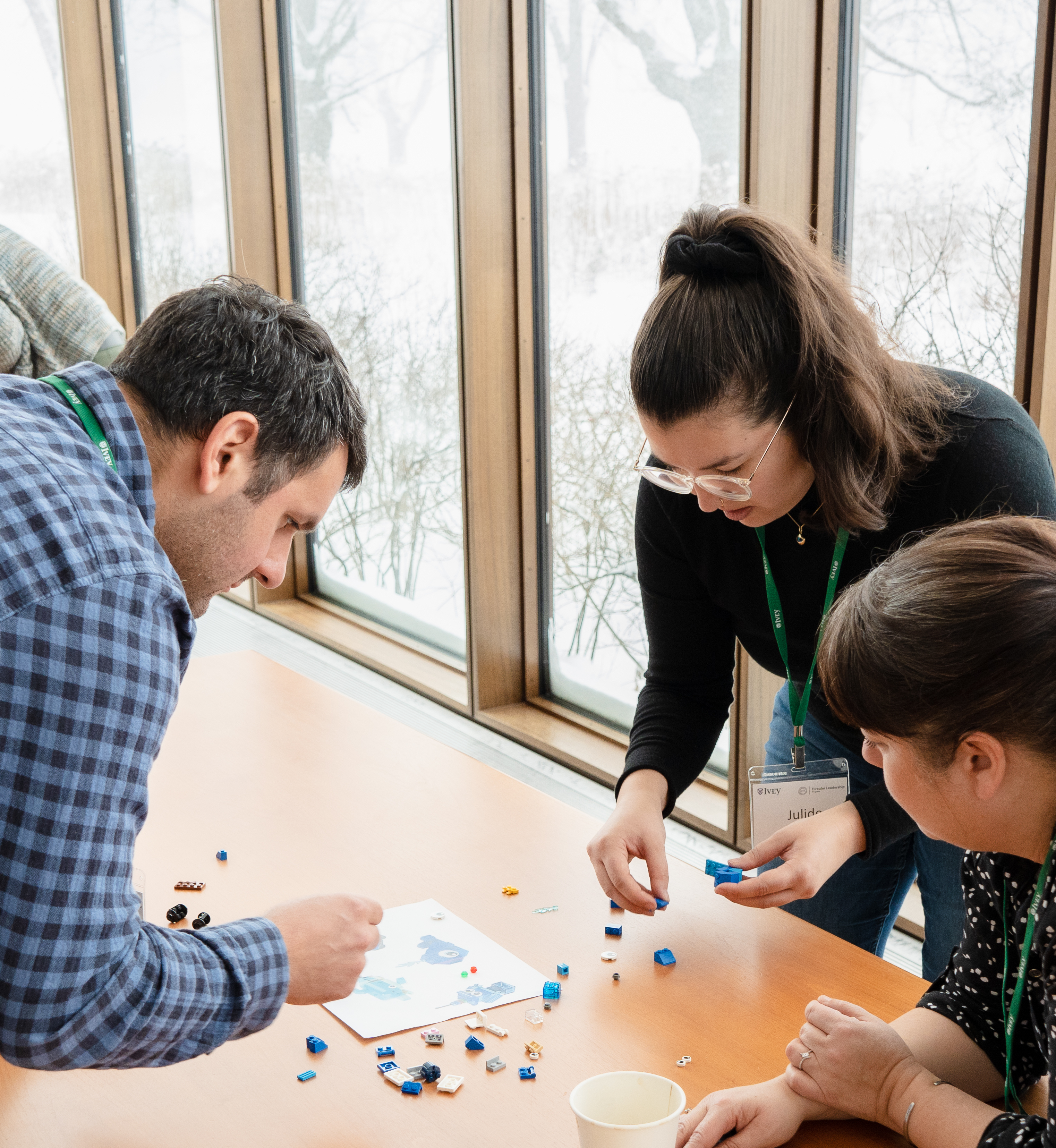 Circular Leadership Program participants gathered around a lego activity