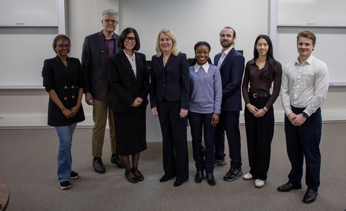 Cynthia Cooper with some of Ivey's MBA students