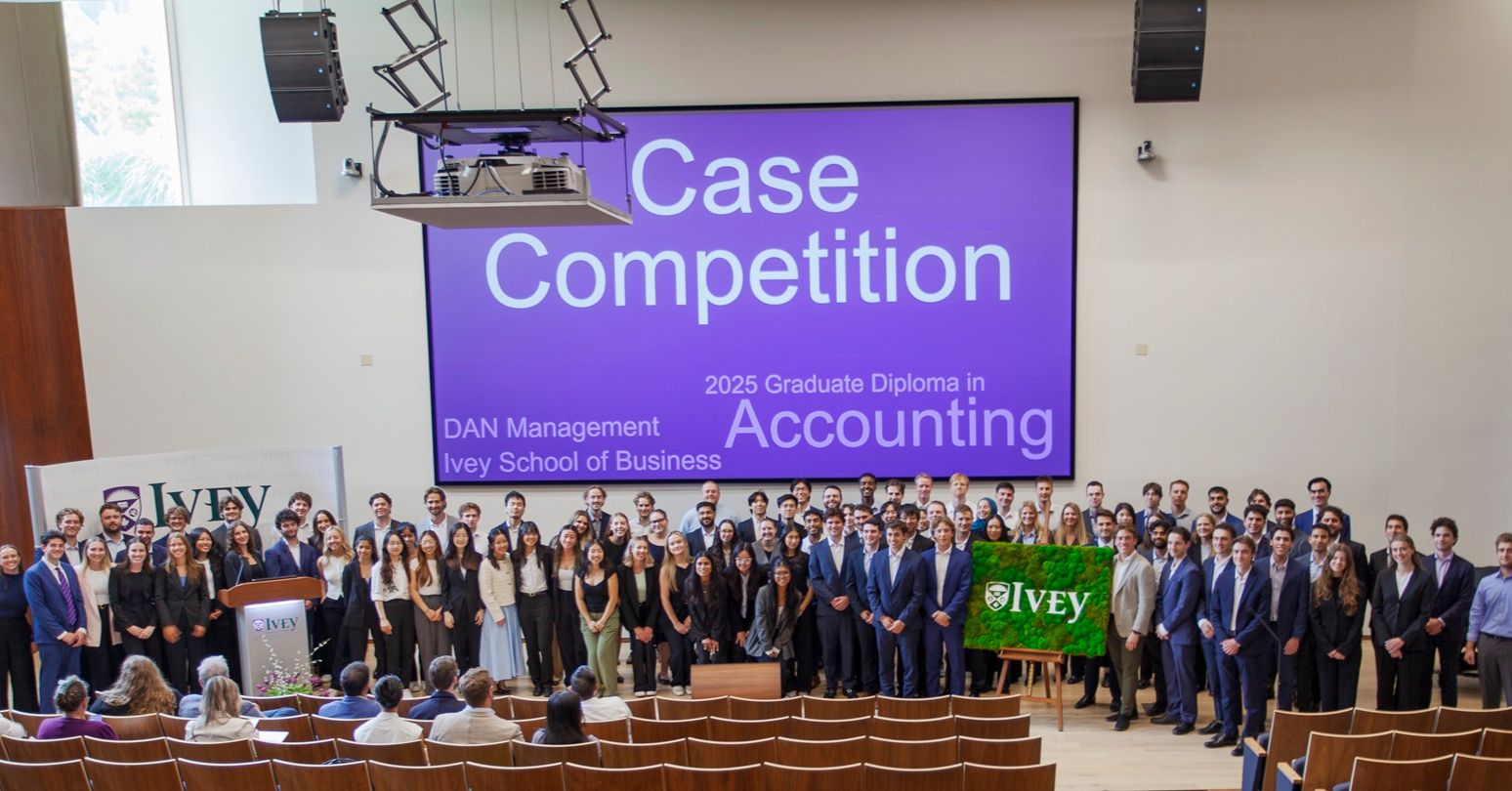 Ivey GDip in Accounting students at the program-end case competition