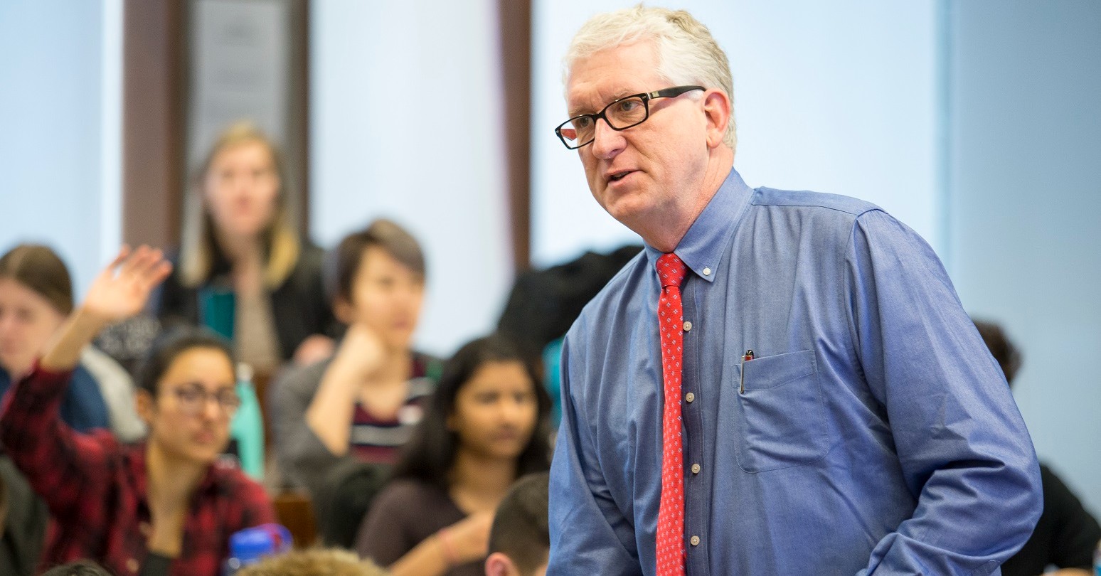 Ivey Professor Rob Austin in the classroom