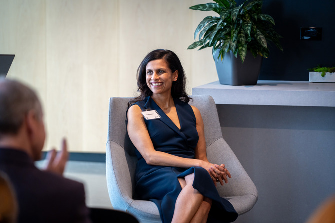 Panellist Anushka Grant, MBA ’05, Vice President of Operational Excellence and Sustainability at Oxford Properties Group