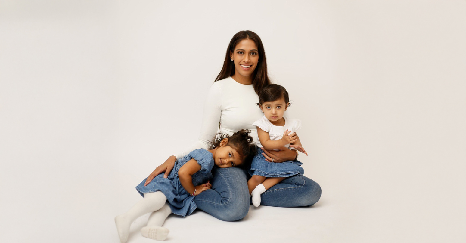 Sharon Sekhon with her two daughters