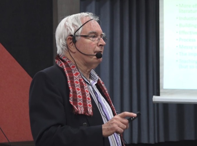 David Sharp presenting at The Global College of Management