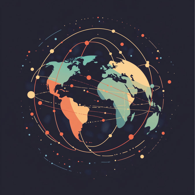 Illustration Showing Global Connectivity