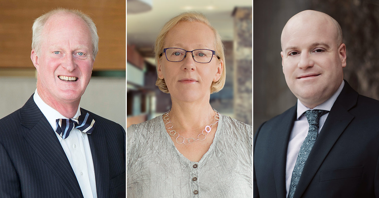 L-r: Fraser Johnson, Alison Konrad, Lucas Monzani