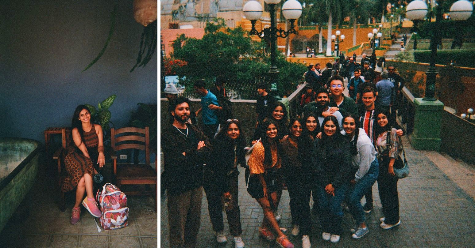 Photo on left: Nadia Rahimatpure in Chincha Alta; photo on right: The Peru Group in Barranco district