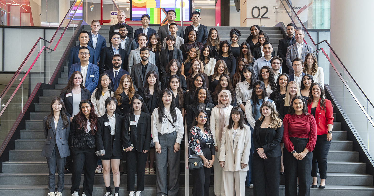 Ivey's MSc Digital Management students at CIBC Square in Toronto