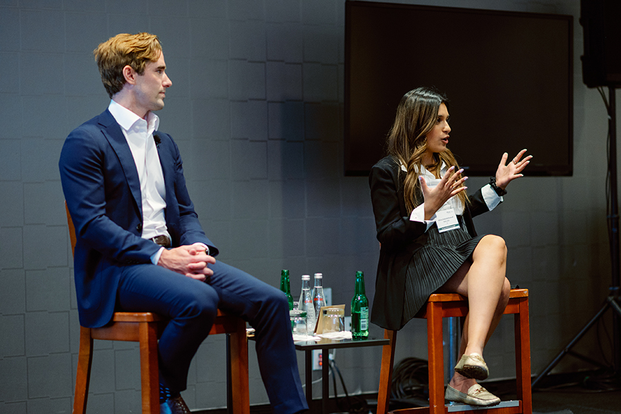 Ivey students speaking at a panel