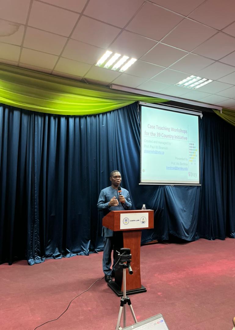 Prof. Ebenezer Adaku, deputy rector of&nbsp;GIMPA giving opening address