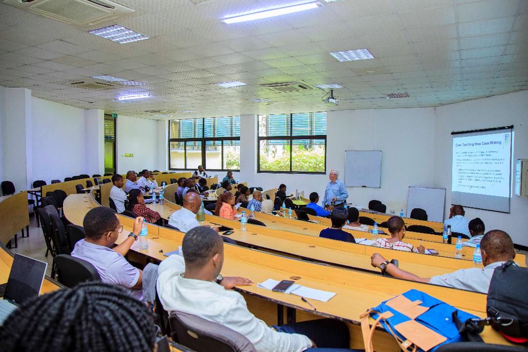 Professor David Sharp is conducting workshop at University of Dar Es Salam Business School