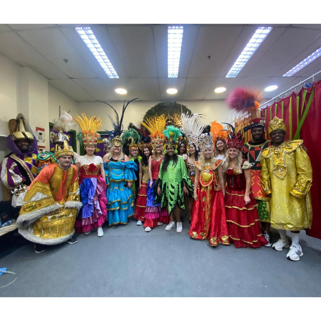 Ivey AMBAs wearing ceremonial clothing for Rio Carnival