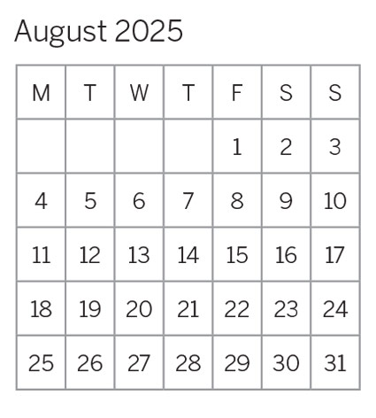 August 2025