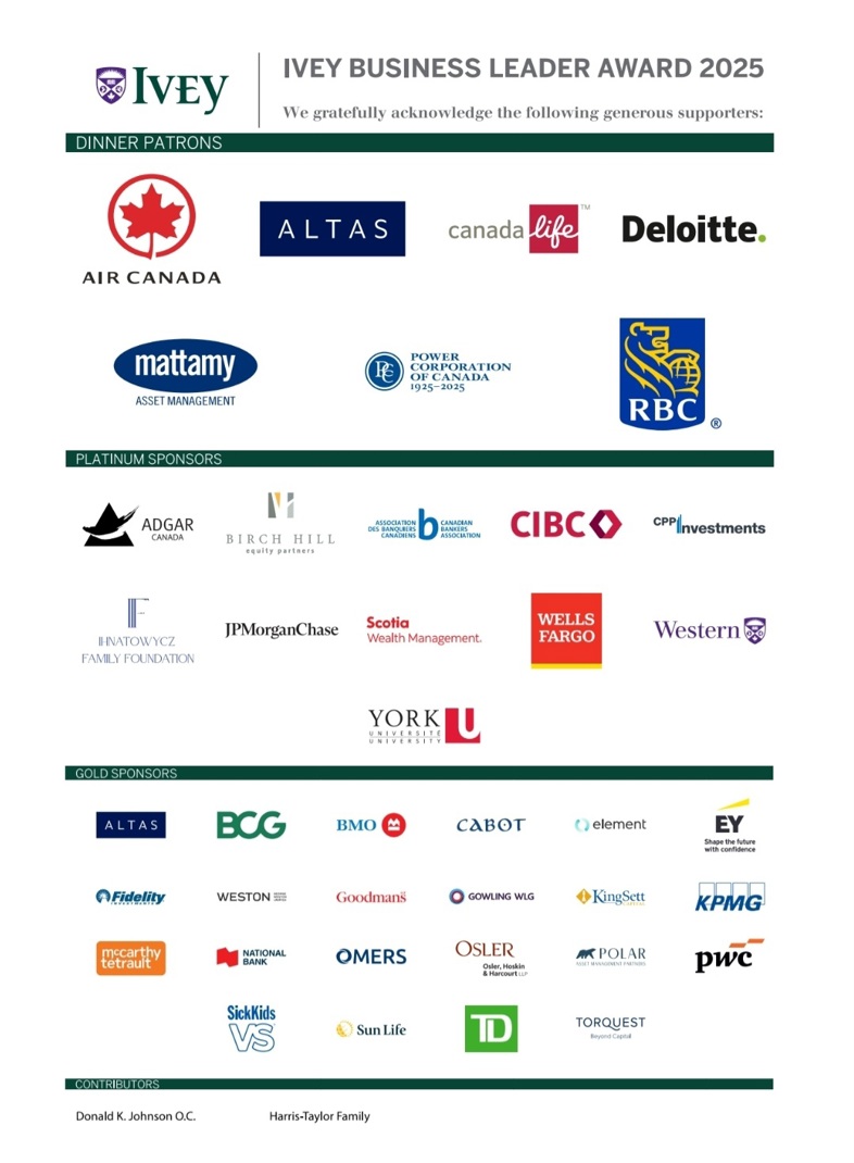 2025 Business Leader Sponsors